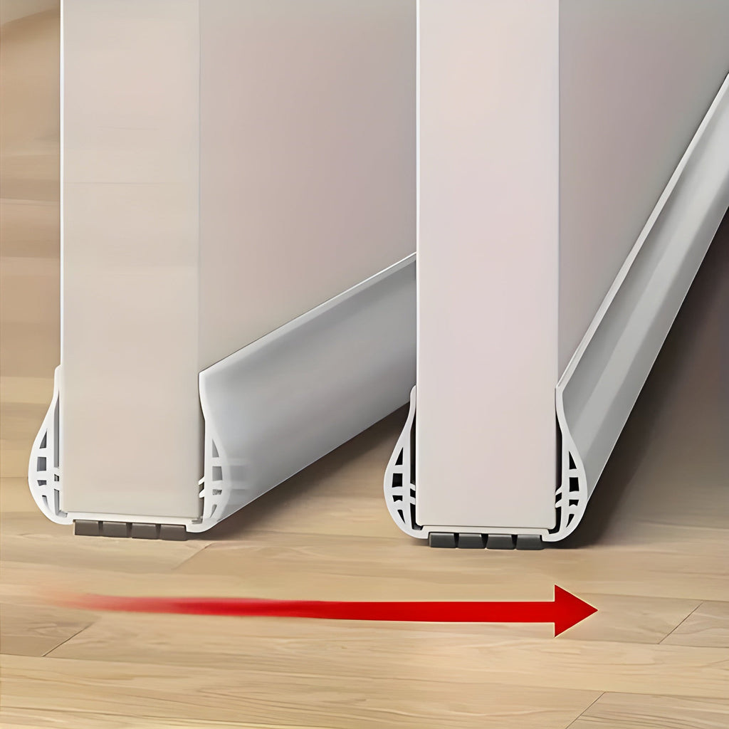 Adjustable Under-Door Seal with Brush and Draft Protection