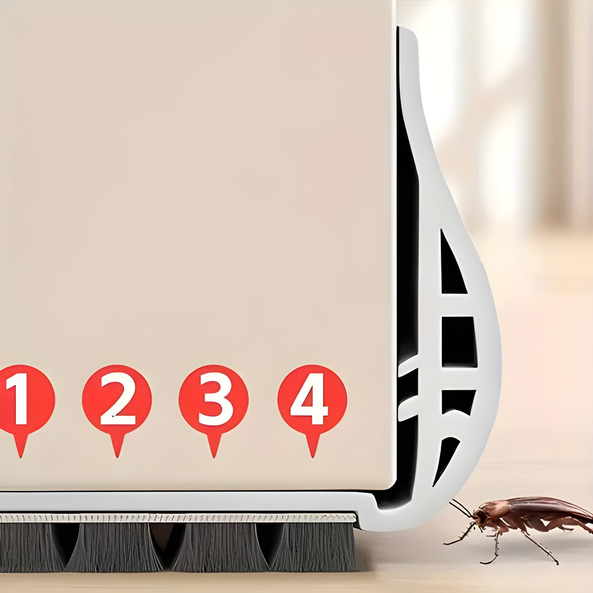 Adjustable Under-Door Seal with Brush and Draft Protection