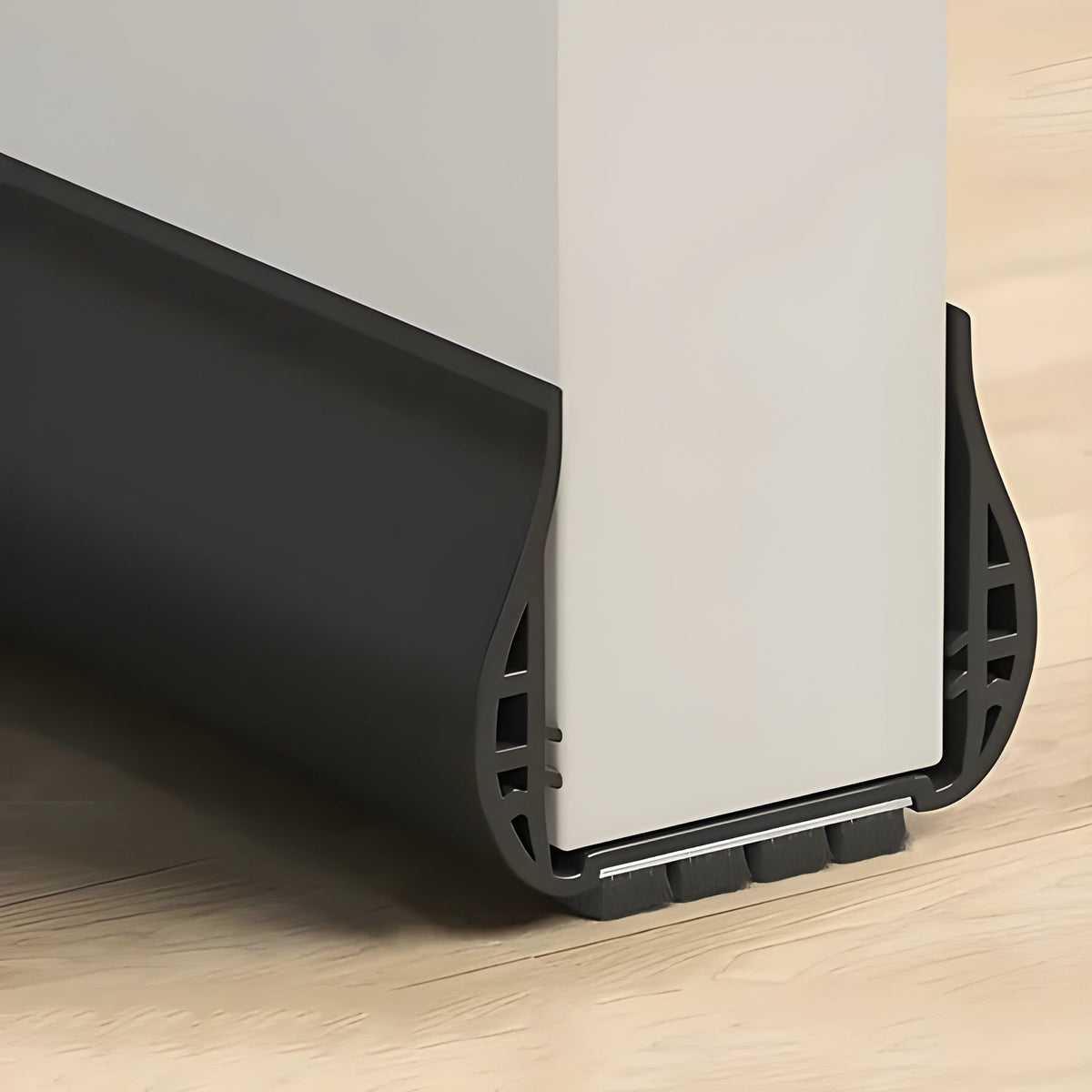 Adjustable Under-Door Seal with Brush and Draft Protection