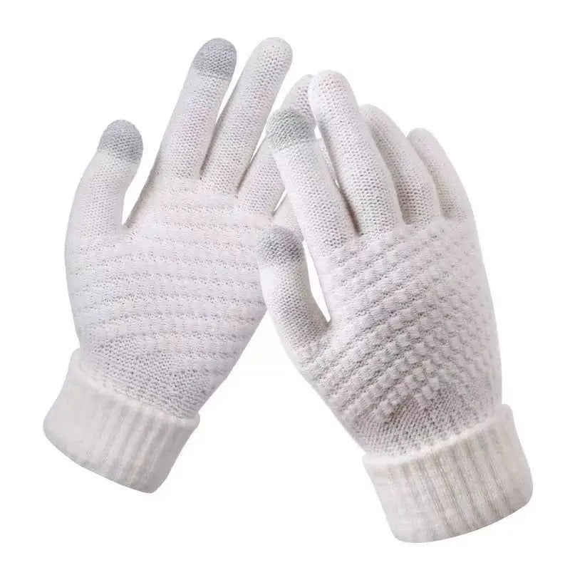 Textured Knit Winter Gloves