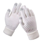 Textured Knit Winter Gloves