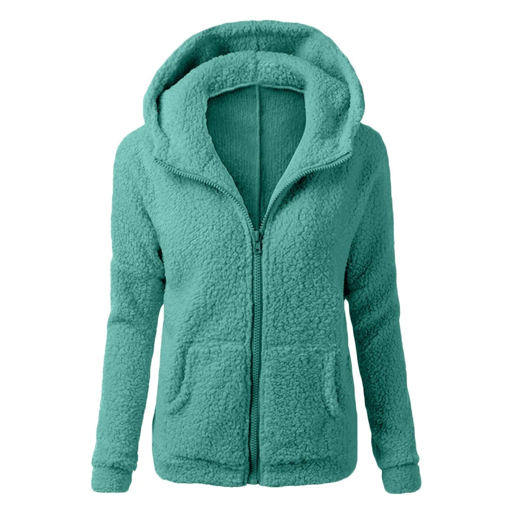 Women's Sherpa Fleece Hooded Jacket