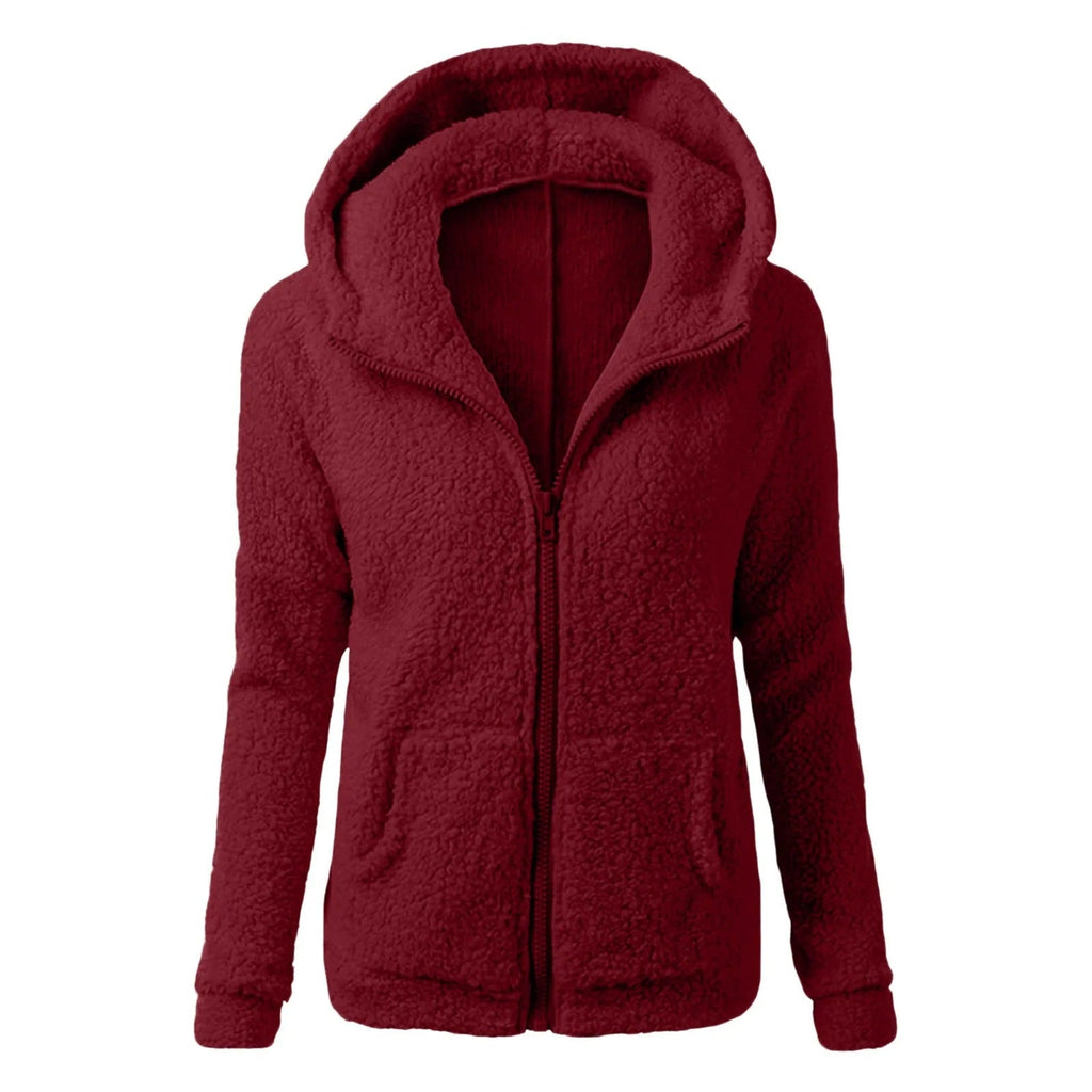 Women's Sherpa Fleece Hooded Jacket