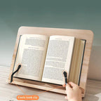 Pupitre de lecture en bois avec supports de pages