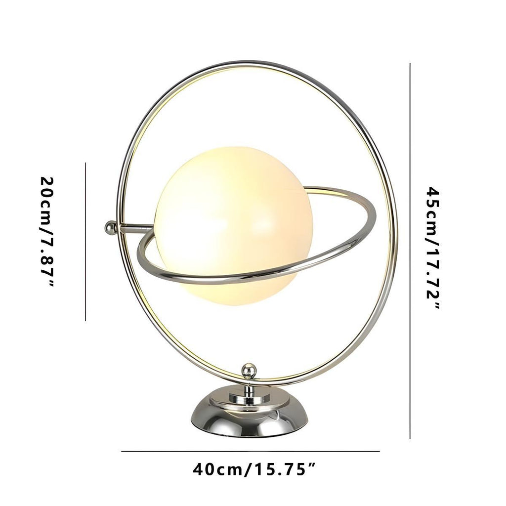 Lampa stołowa LED z obracającym się globusem