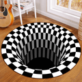 Vortex rundt tæppe med 3D-optisk illusion