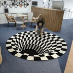 Vortex rundt tæppe med 3D-optisk illusion