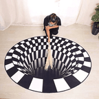 Vortex rundt tæppe med 3D-optisk illusion