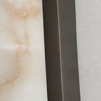 Cylindrical Wall Sconce with Marble-Effect Shade