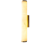 Cylindrical Wall Sconce with Marble-Effect Shade