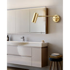 Aplique de pared con brazo oscilante ajustable