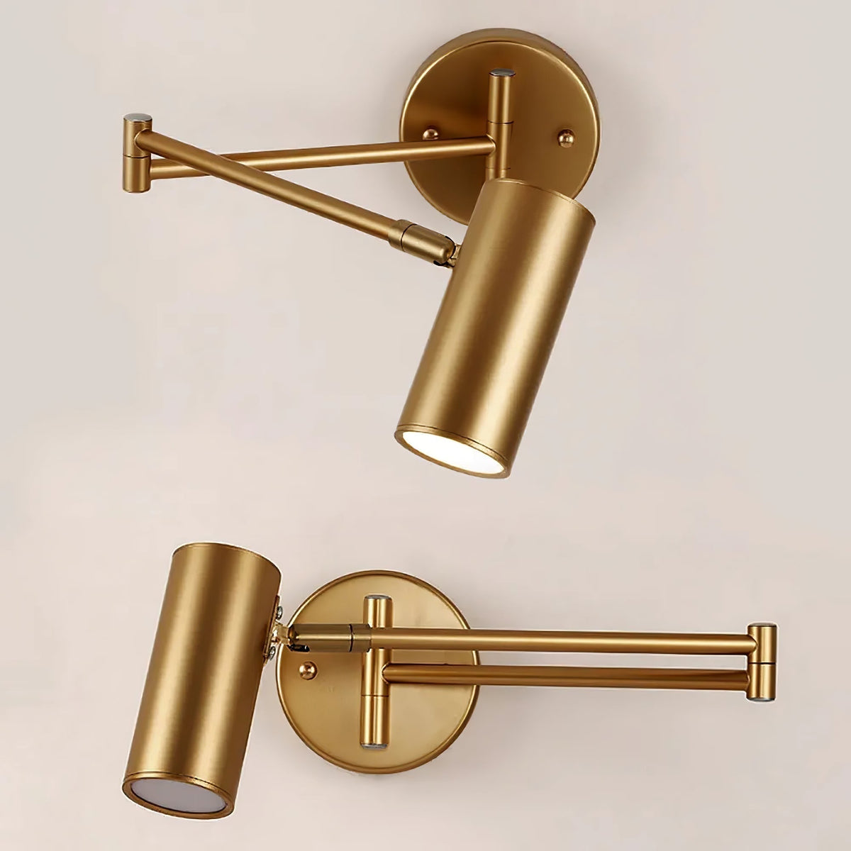 Aplique de pared con brazo oscilante ajustable