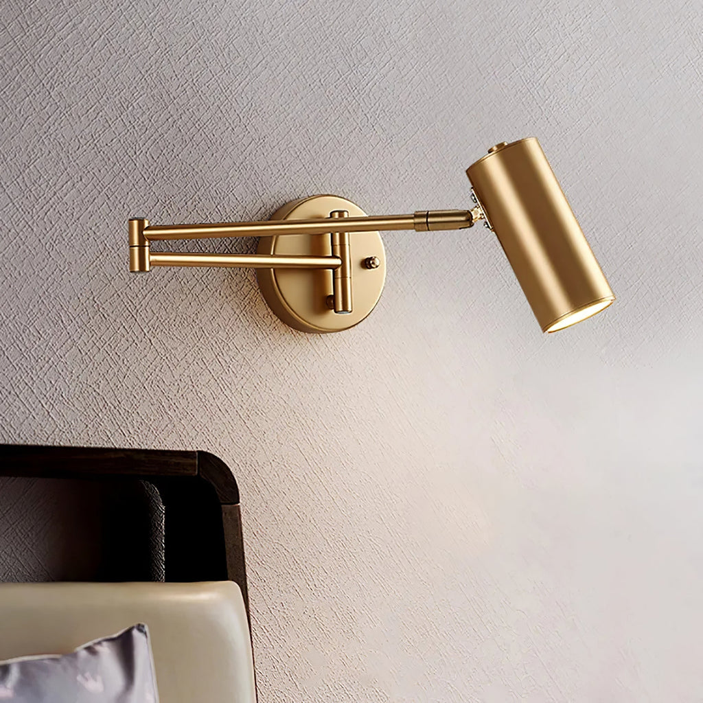 Aplique de pared con brazo oscilante ajustable