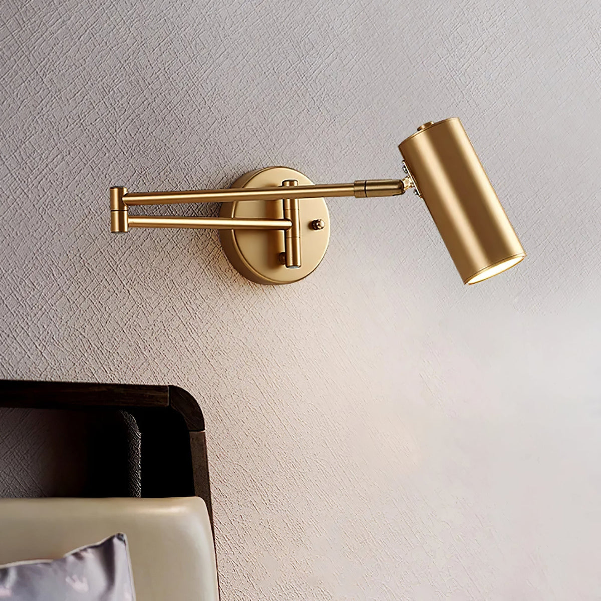Aplique de pared con brazo oscilante ajustable