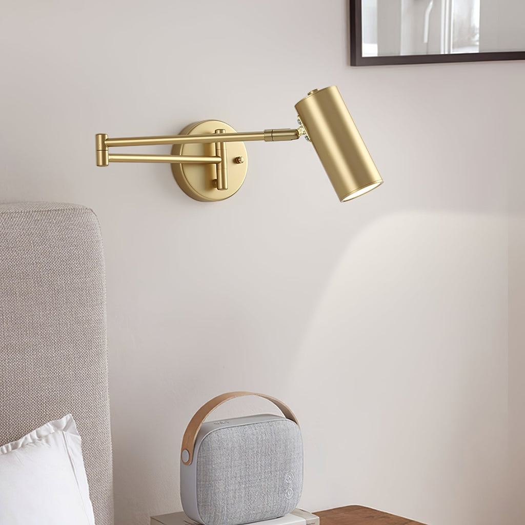 Aplique de pared con brazo oscilante ajustable