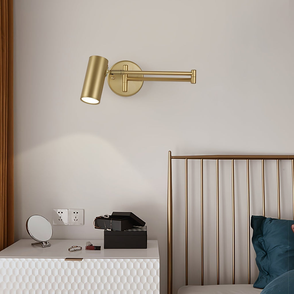 Aplique de pared con brazo oscilante ajustable