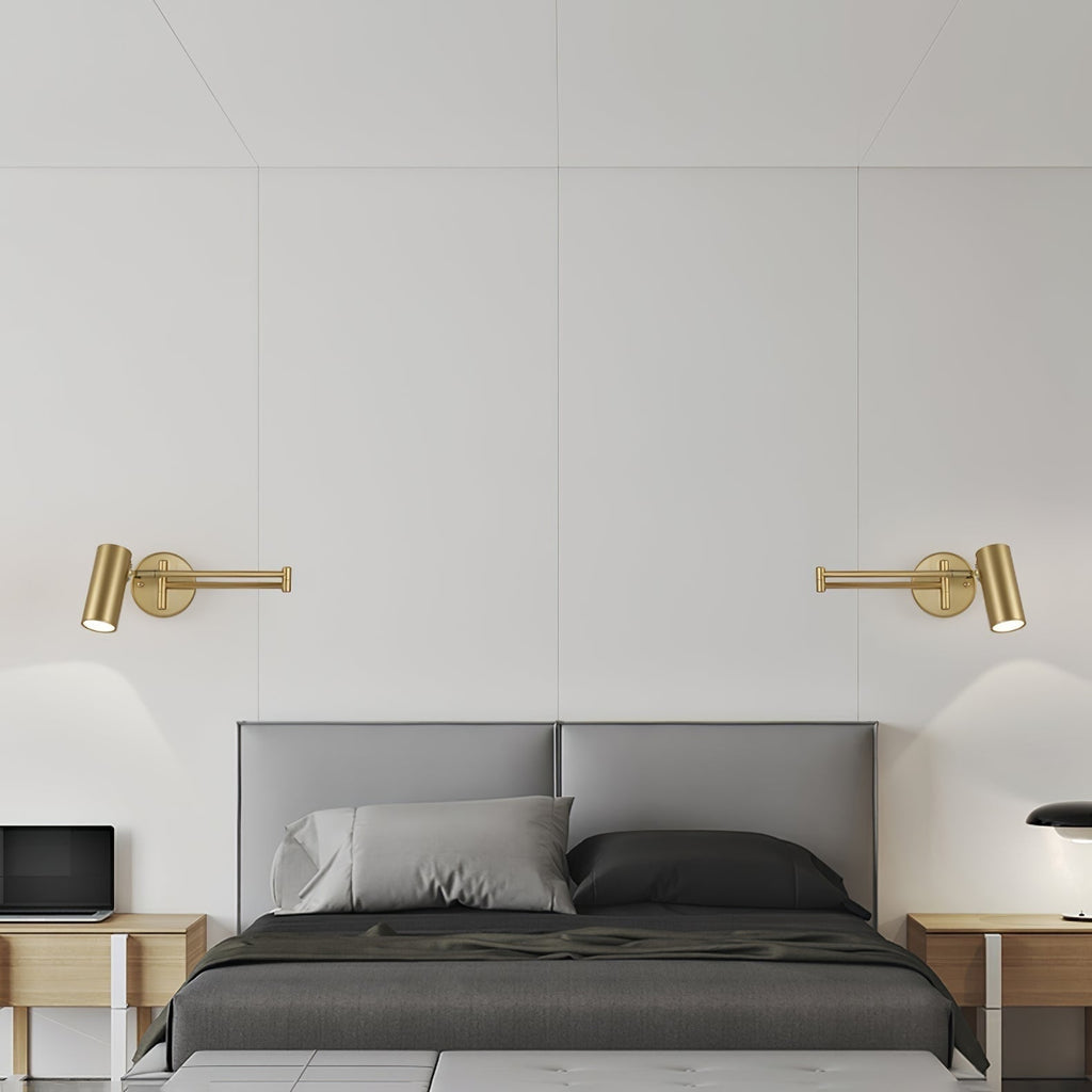 Aplique de pared con brazo oscilante ajustable