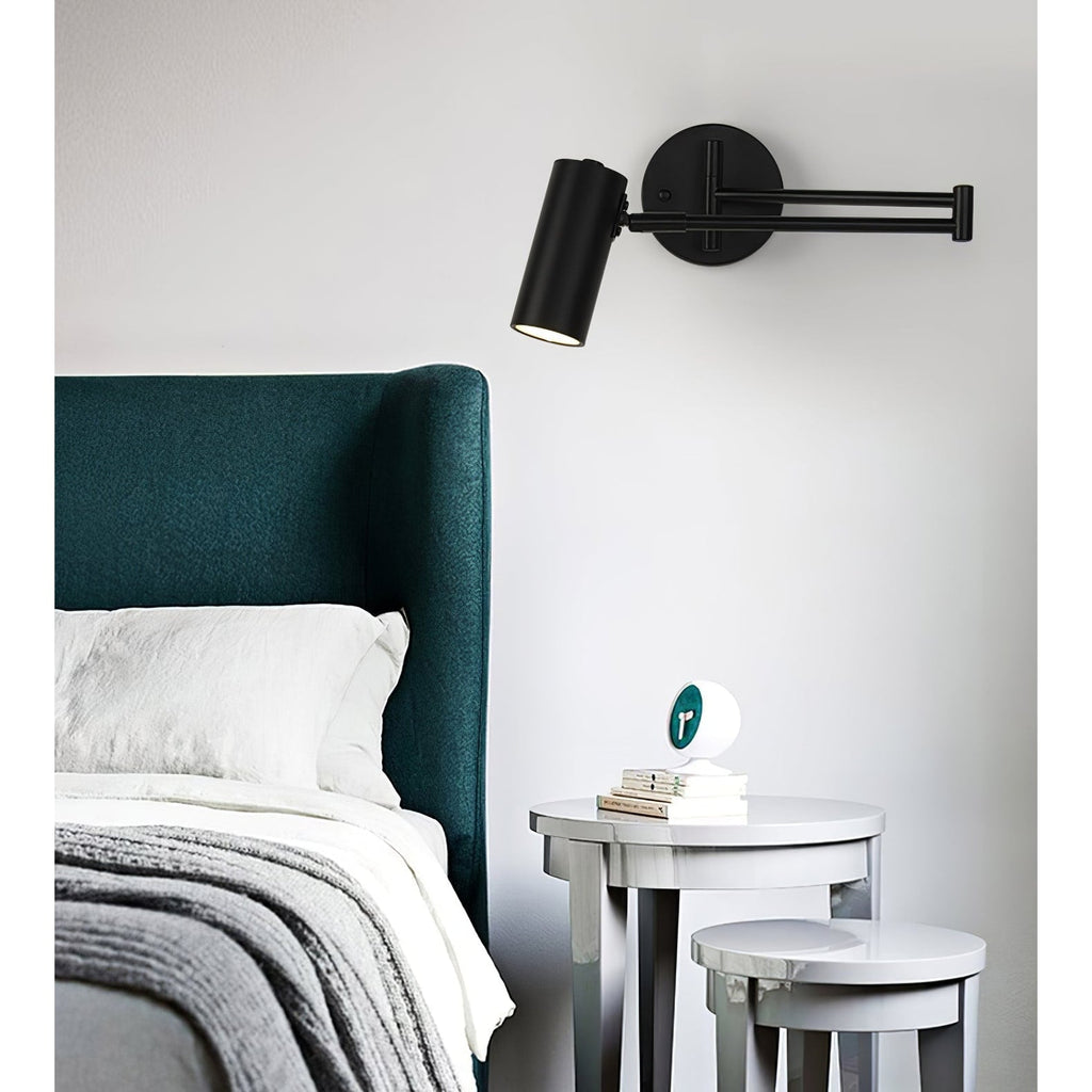 Aplique de pared con brazo oscilante ajustable