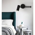 Aplique de pared con brazo oscilante ajustable