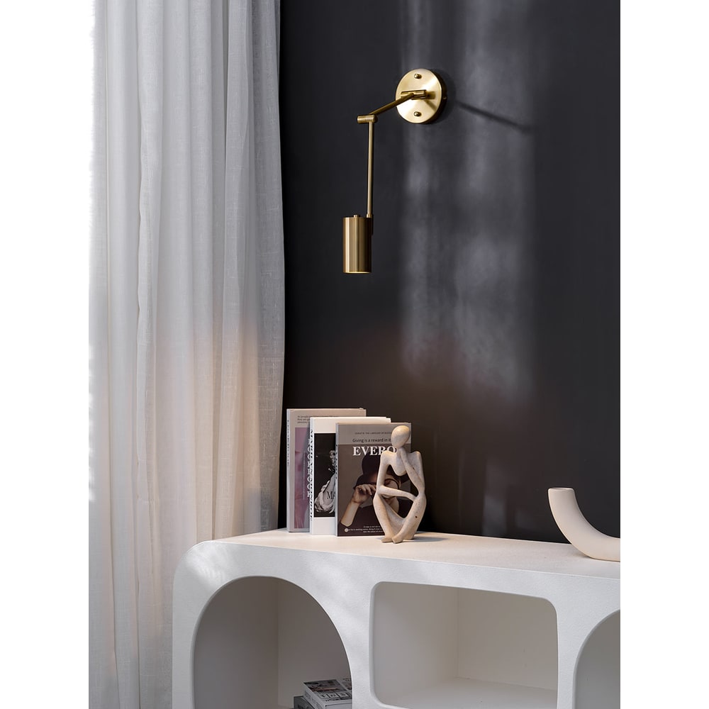 Aplique de pared con brazo oscilante ajustable
