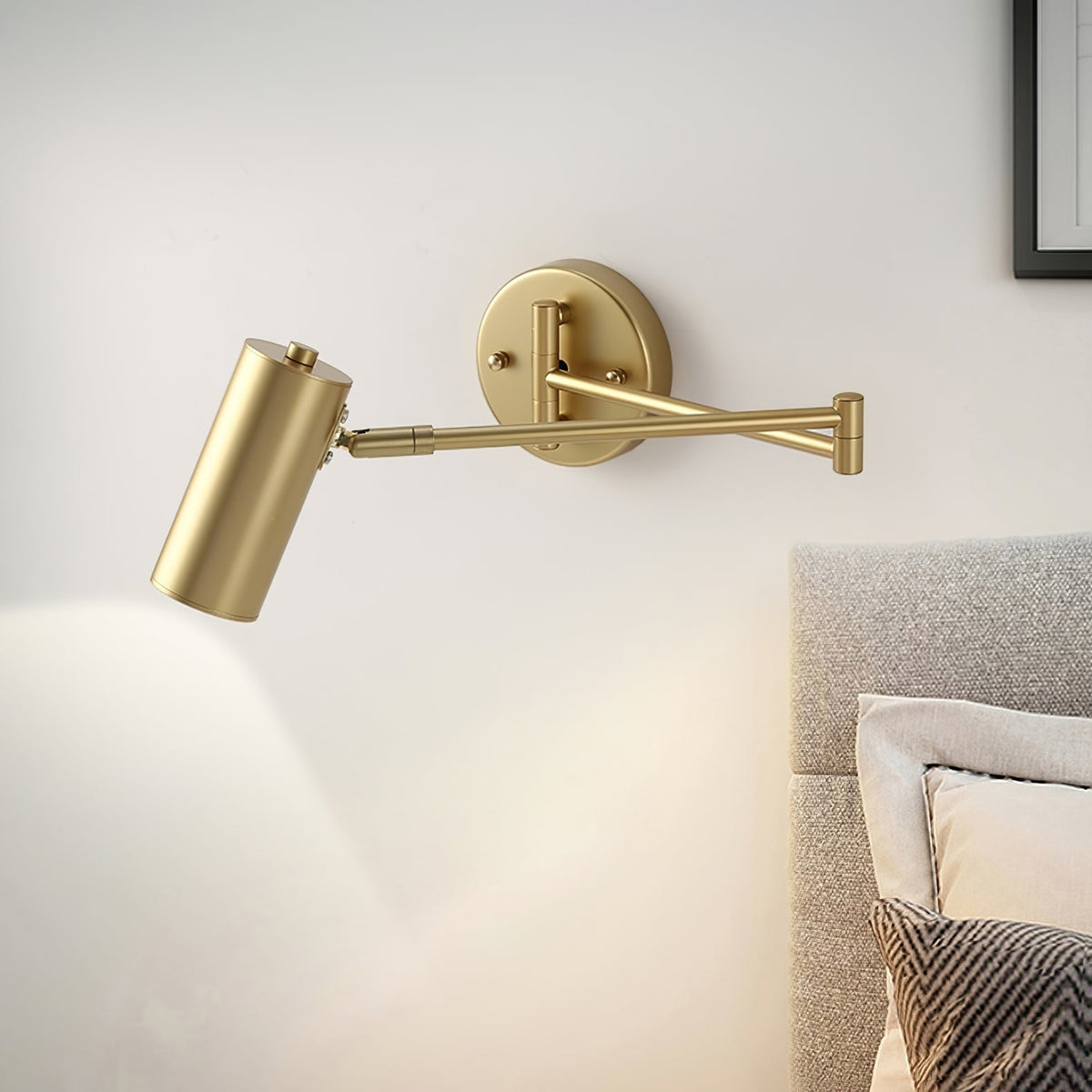 Aplique de pared con brazo oscilante ajustable