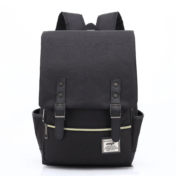 Classic Backpack with Flap and Buckle Details
