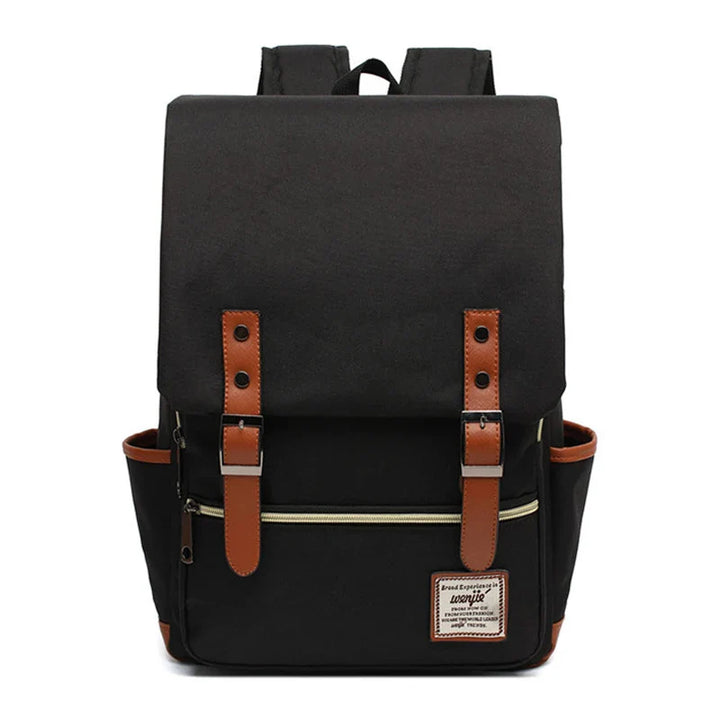 Classic Backpack with Flap and Buckle Details