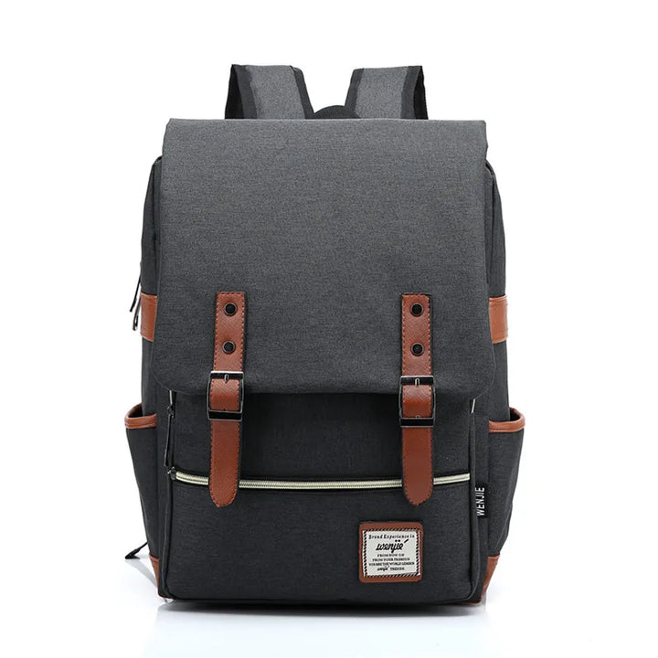Classic Backpack with Flap and Buckle Details