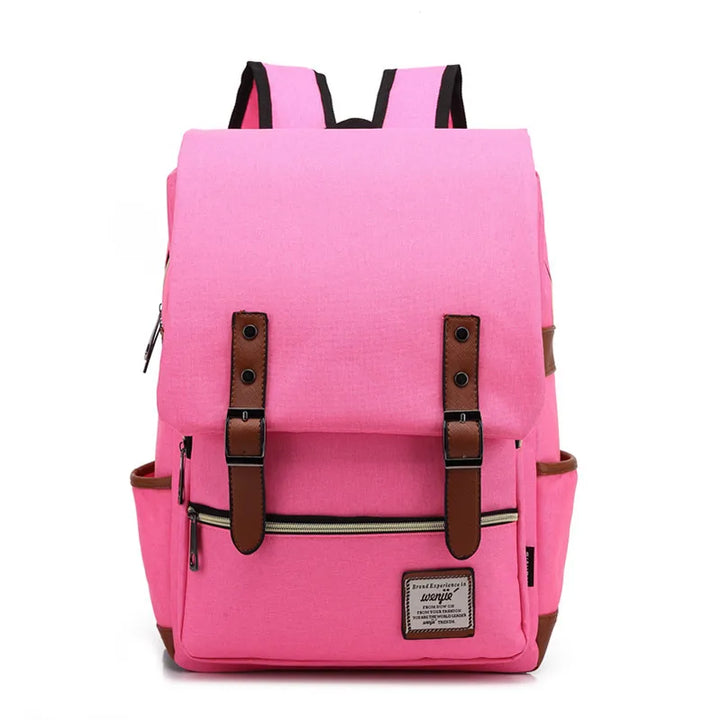 Classic Backpack with Flap and Buckle Details