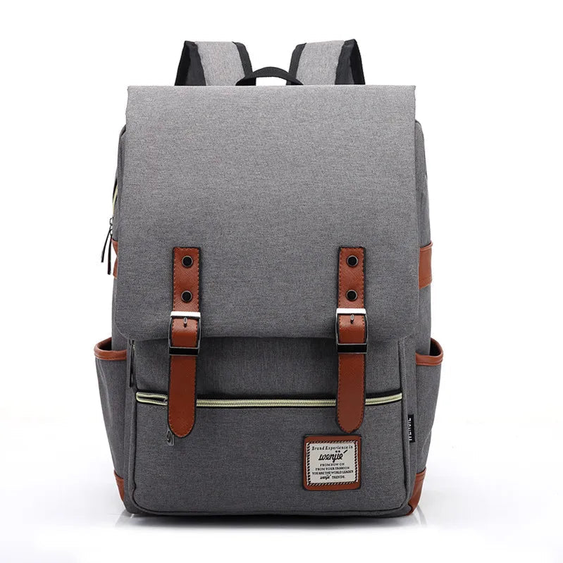 Classic Backpack with Flap and Buckle Details