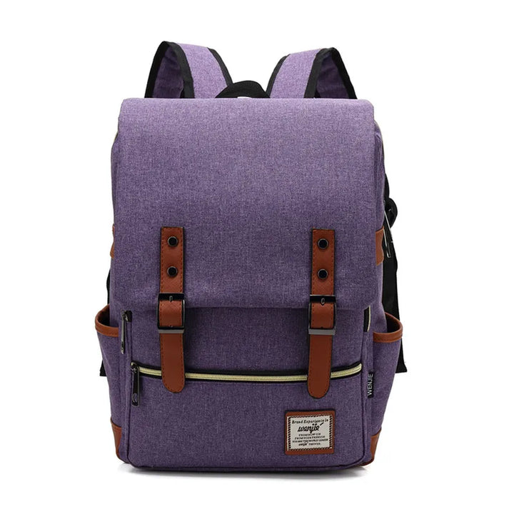 Classic Backpack with Flap and Buckle Details