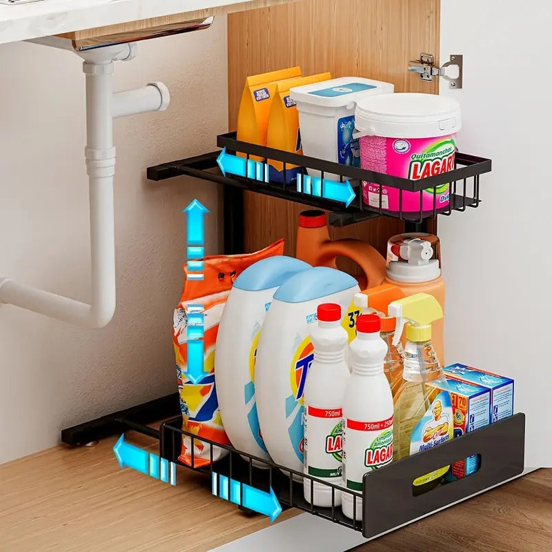 Organiseur de rangement multi-niveaux sous évier