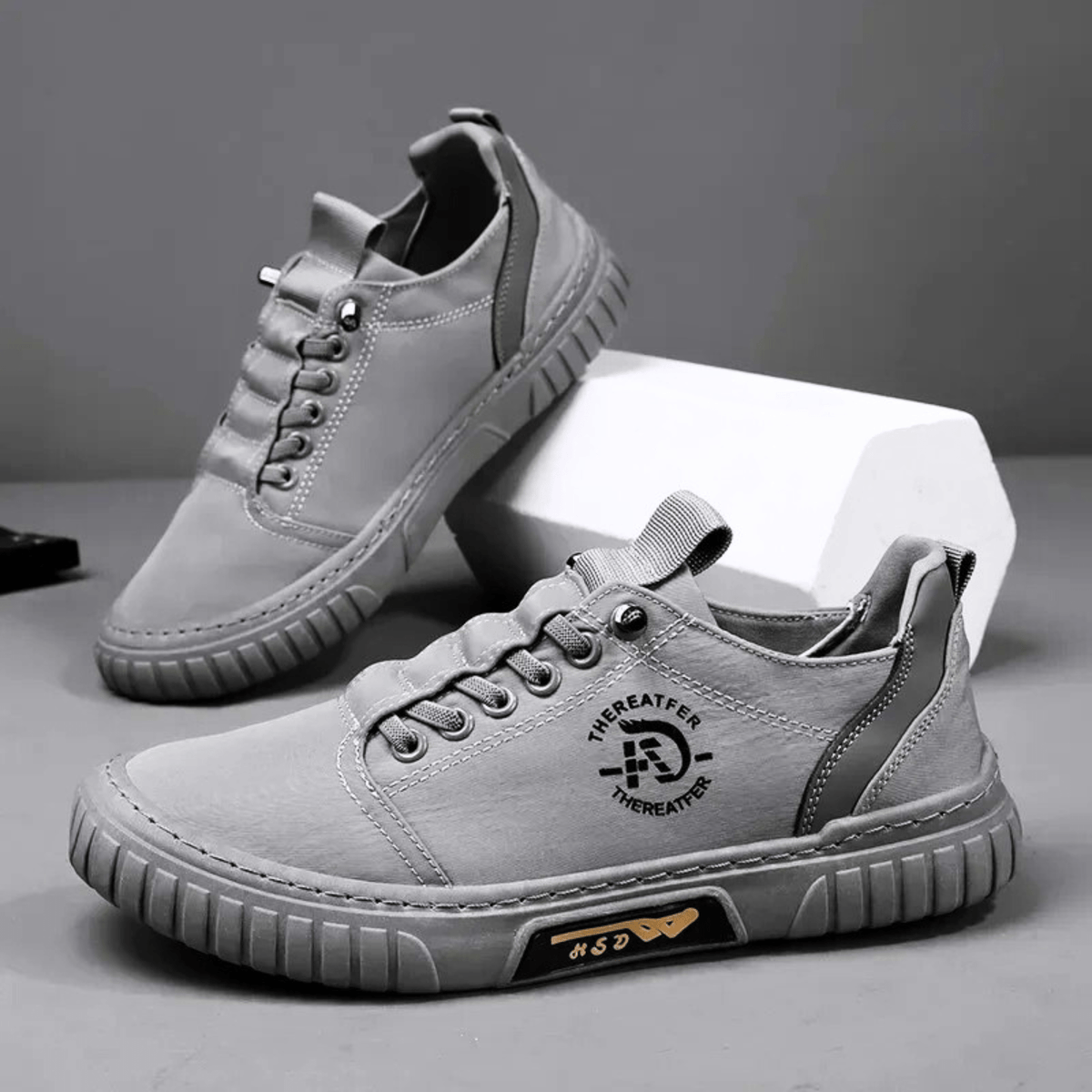 Baskets flexibles à lacets pour hommes
