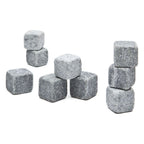 Set aus 9 wiederverwendbaren Kühlwürfeln aus Speckstein für Getränke