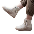 Quilted Ankle Boots with Side Zip
