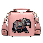 Sac à bandoulière pour femmes avec motif éléphant
