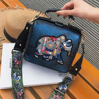 Sac à bandoulière pour femmes avec motif éléphant