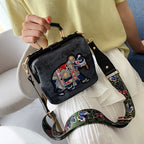 Sac à bandoulière pour femmes avec motif éléphant