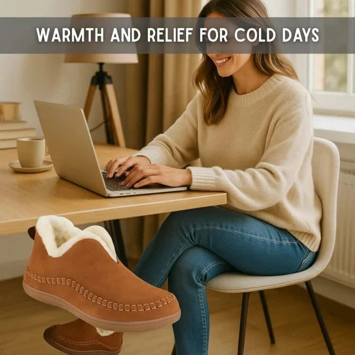 Chaussures d’hiver confortables pour femmes, doublées de fausse fourrure