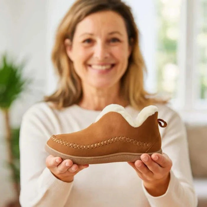 Chaussures d’hiver confortables pour femmes, doublées de fausse fourrure