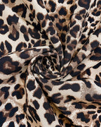 Vändbar huvad kappa med leopardmönster för kvinnor