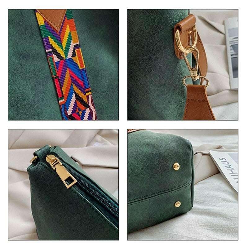 Borsa tote da donna con tracolla geometrica