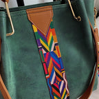 Borsa tote da donna con tracolla geometrica