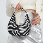 Bolso de hombro Crescent con estampado animal