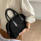 Structured Dome Top-Handle Handbag