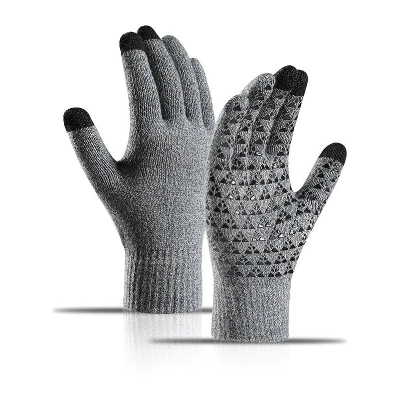 Guantes tejidos para pantalla táctil con detalles antideslizantes