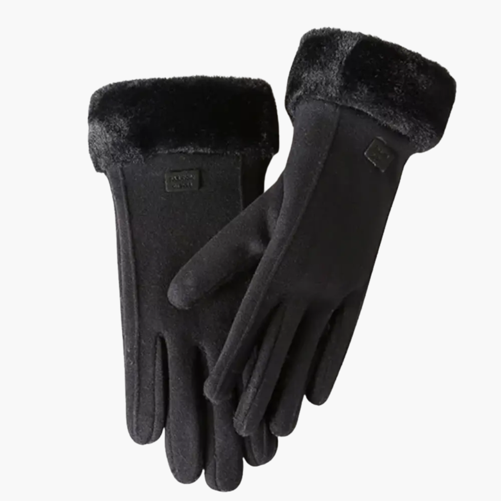 Gants d'hiver pour femme avec poignets en peluche