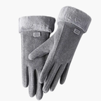 Gants d'hiver pour femme avec poignets en peluche