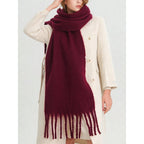 Écharpe d’hiver oversize en maille brossée