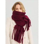 Écharpe d’hiver oversize en maille brossée